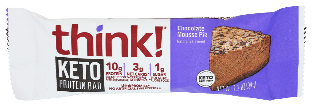 THINK: Chocolate Mousse Pie Keto Protein Bar, 1.2 oz