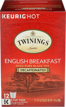 TWINING TEA: English Breakfast Decaf Kcups, 12 pc