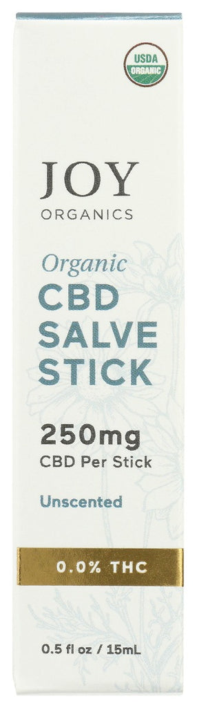 JOY ORGANICS: Organic CBD Salve Stick Unscented, 0.5 oz