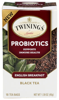 TWINING TEA: Probiotic English Breakfast Black Tea, 18 bg