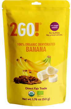 2GO: Organic Dried Banana, 1.76 oz