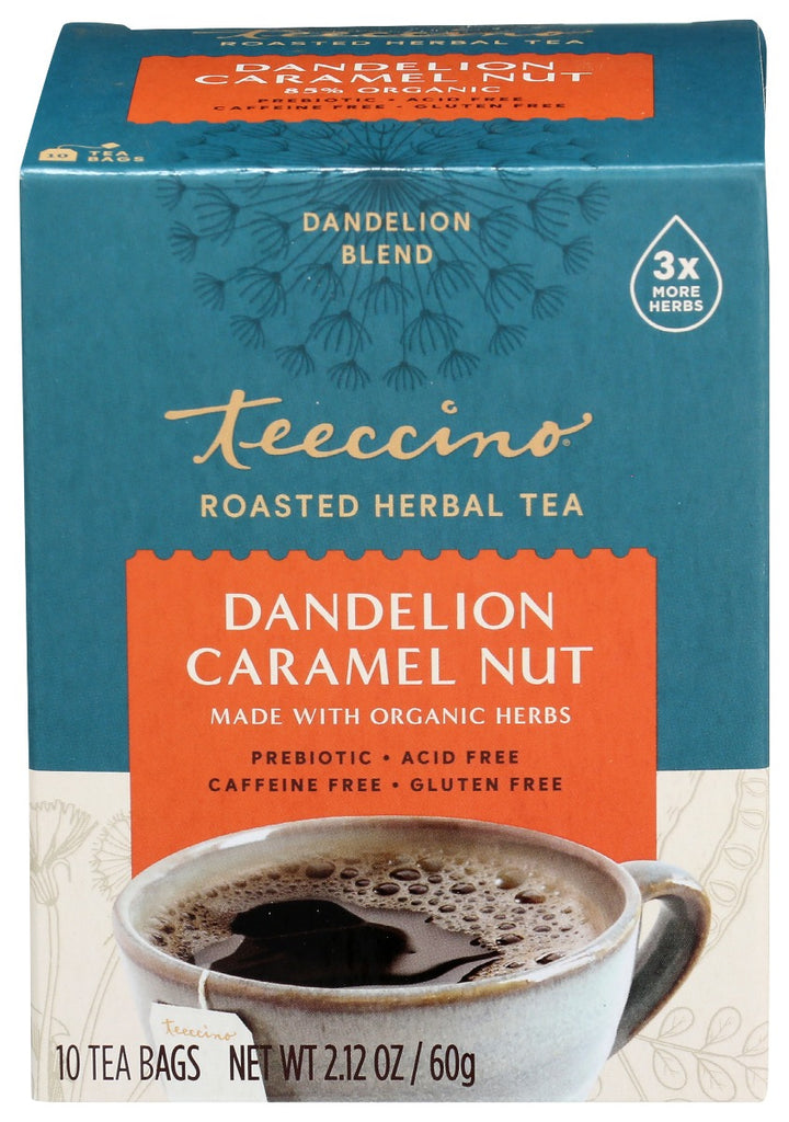 TEECCINO: Dandelion Caramel Nut Herbal Tea, 10 ct