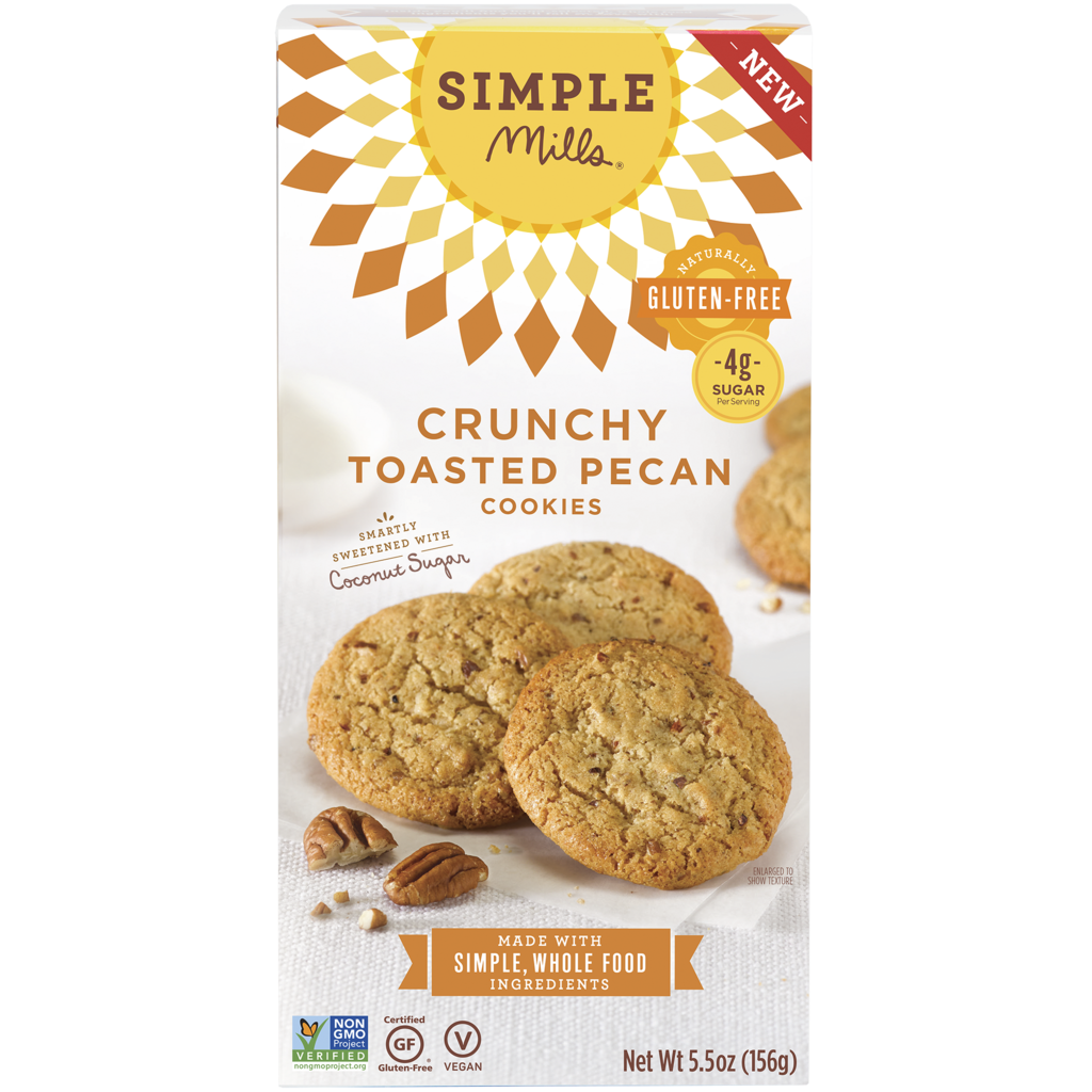 SIMPLE MILLS: Crunchy Toasted Pecan Cookies, 5.5 oz