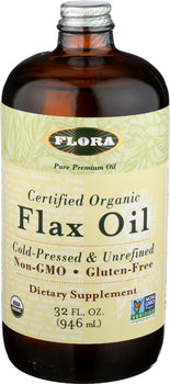 FLORA HEALTH: Organic Flax Oil, 32 oz