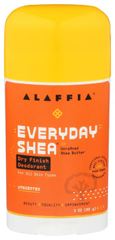 ALAFFIA: Everyday Shea Dry Finish Deodorant Unscented, 3 oz