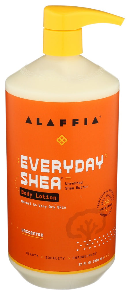 ALAFFIA: Everyday Shea Body Lotion Unscented, 32 fo