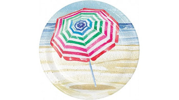 CREATIVE CONVERTING: Beach Umbrella Luncheon Plate, 16 ea