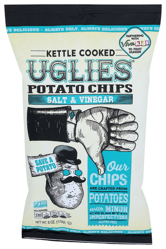 UGLIES: Salt And Vinegar Potato Chips, 6 oz