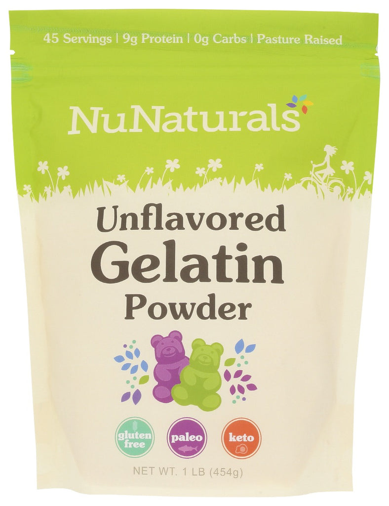 NUNATURALS INC: Gelicious Unflavored Gelatin, 1 lb