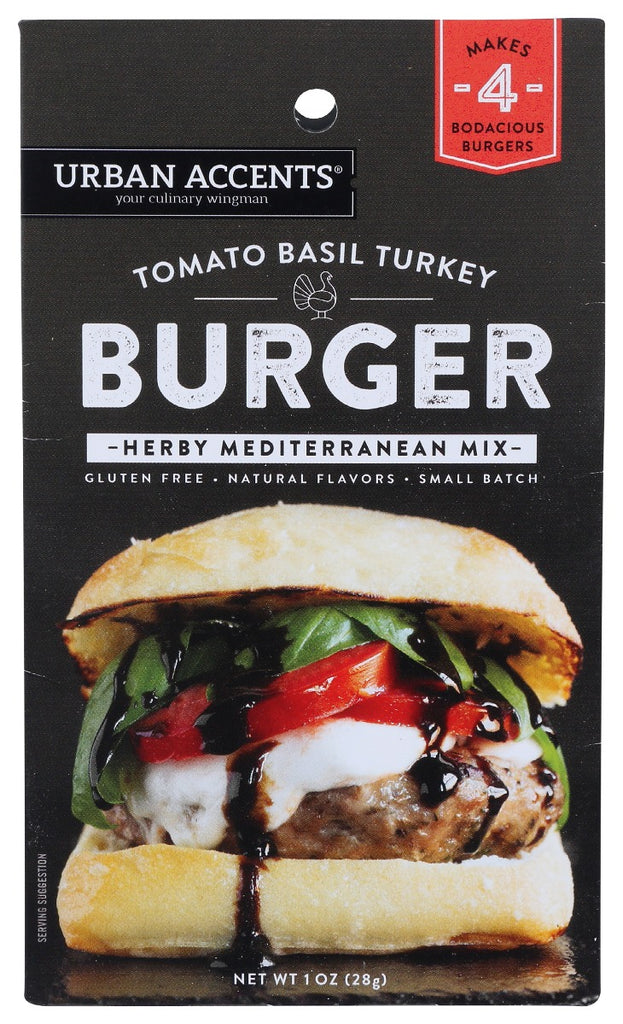 URBAN ACCENTS: Tomato Basil Turkey Burger, 1 oz