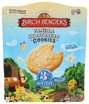 BIRCH BENDERS: Vanilla Shortbread Cookies, 4 oz