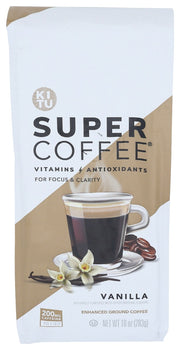 KITU: Vanilla Super Coffee Ground, 10 oz