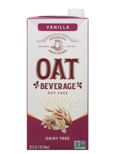 GENEROUS PROVISIONS: Oat Beverage Vanilla, 32 fo