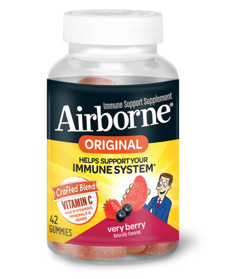 AIRBORNE: Very Berry Immune Support Gummies, 42 un