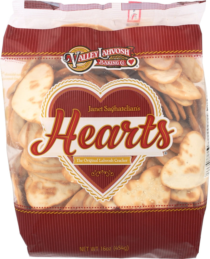 VALLEY LAHVOSH: Hearts Crackers Value Size, 16 oz