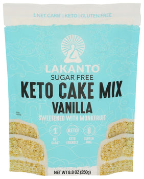 LAKANTO: Keto Cake Mix Vanilla, 8.8 oz