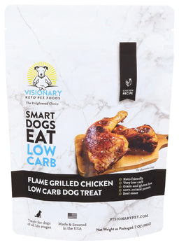 VISIONARY PET FOODS: Flame Grilled Chicken Dog Treats, 7 oz