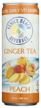 VENICE BEACH BEVERAGE: Ginger and Peach Vitamin Iced Tea, 12 fo