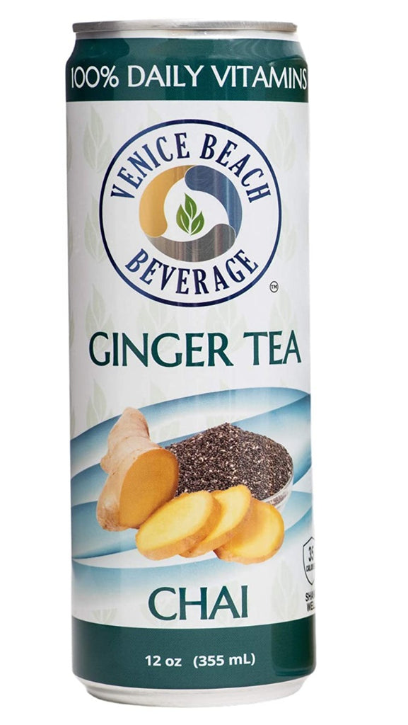 VENICE BEACH BEVERAGE: Ginger Chai Vitamin Iced Tea, 12 fo