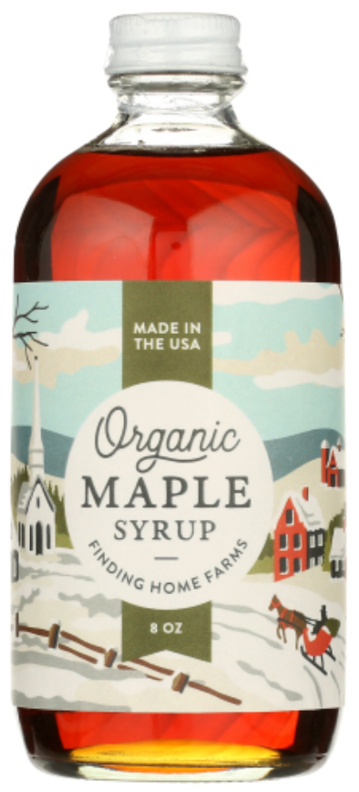 FINDING HOME FARMS: Organic Maple Syrup Village Bottle, 8 fo