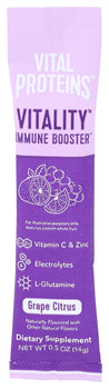 VITAL PROTEINS: Vitality Immune Booster Grape Citrus, 14 gm