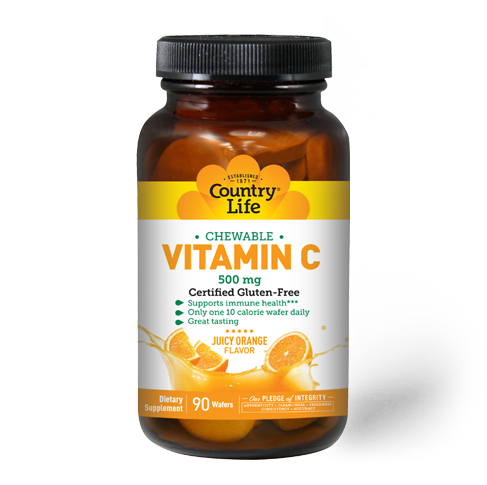 COUNTRY LIFE: Wafer Vitamin C 500Mg, 90 tb