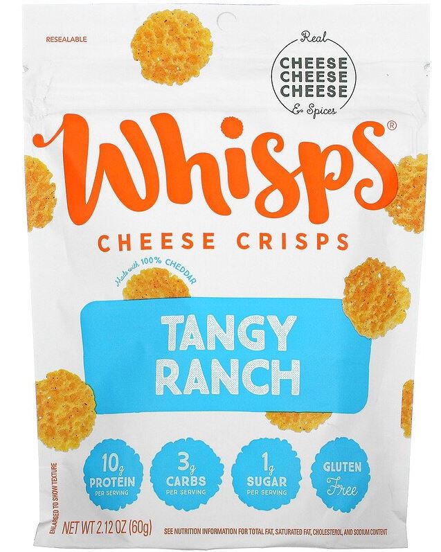 WHISPS: Tangy Ranch Cheese Crisps, 2.12 oz