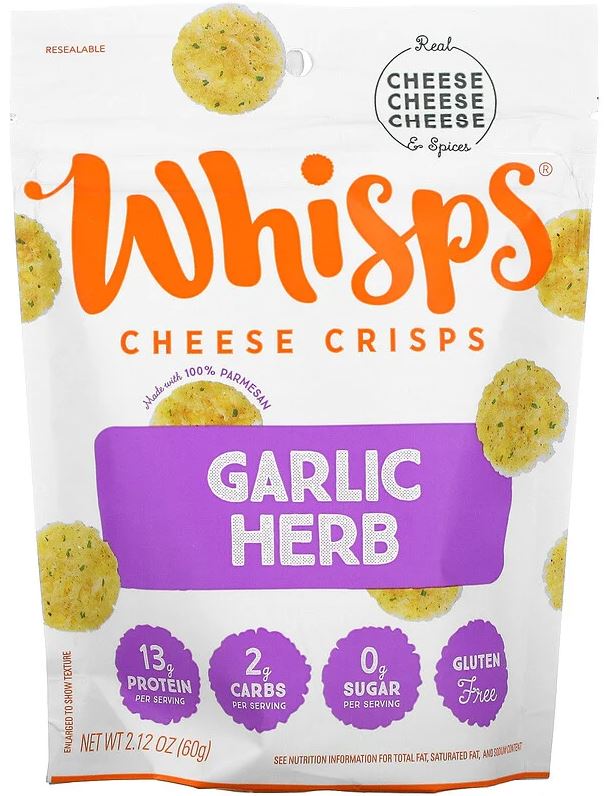 WHISPS: Garlic Herb Cheese Crisps, 2.12 oz