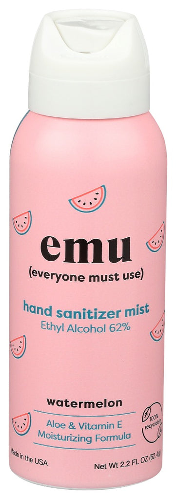 EMU: Hand Sanitizer Mist Watermelon, 2.2 oz