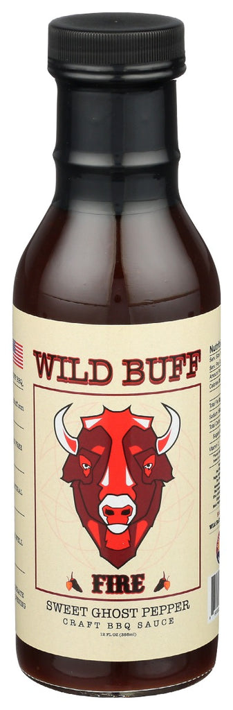 WILD BUFF: Fire Sweet Ghost Pepper Bbq Sauce, 12 oz