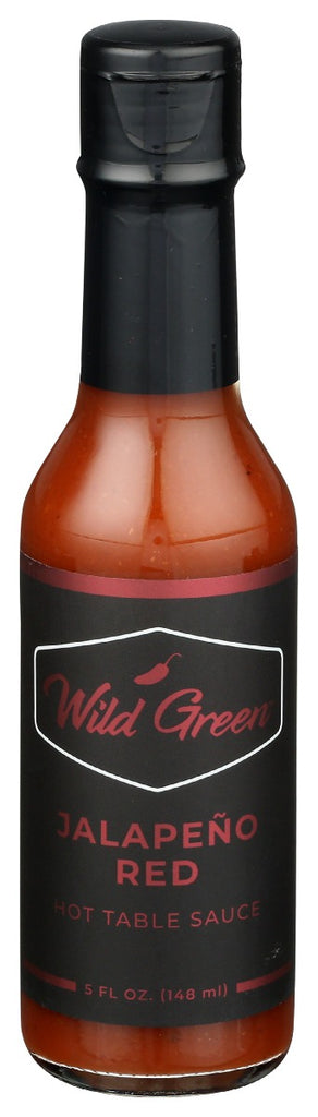 WILD GREEN: Jalapeno Red Hot Table Sauce, 5 oz