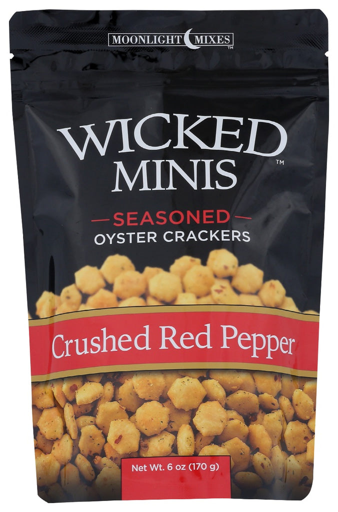 WICKED MIX: Seasoned Oyster Crackers Crushed Red Pepper, 6 oz