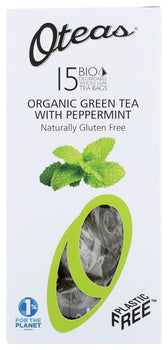 OTEAS: Organic Green Tea With Pepprmint, 15 pc