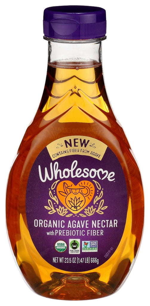 WHOLESOME: Organic Agave Vinegar With Prebiotic Fiber, 23.5 oz