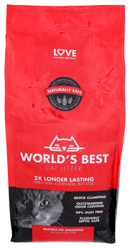 WORLDS BEST CAT LITTER: Multiple Cat Unscented, 8 lb