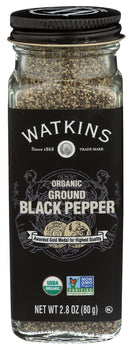 WATKINS: Organic Ground Black Pepper, 2.8 oz