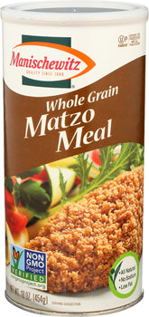 MANISCHEWITZ: Whole Grain Matzo Meal, 16 oz