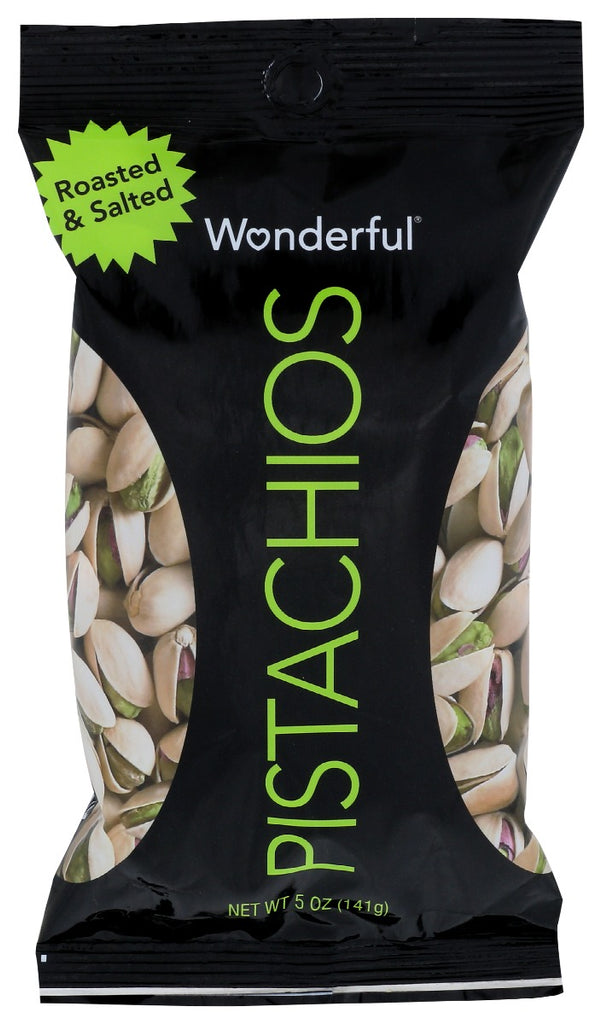 WONDERFUL PISTACHIOS: Roasted and Salted, 5 oz