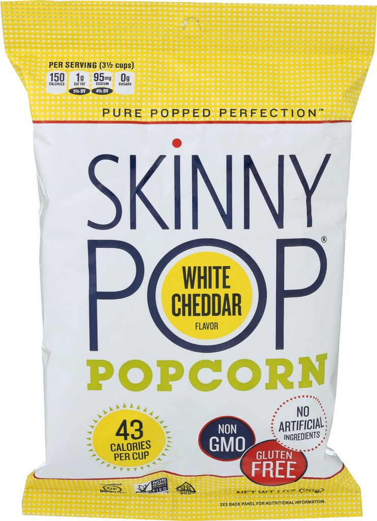 SKINNY POP: Popcorn White Cheddar, 1 oz