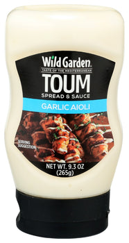 WILD GARDEN: Sauce and Dressing Garlic Aioli Toum, 9.3 oz