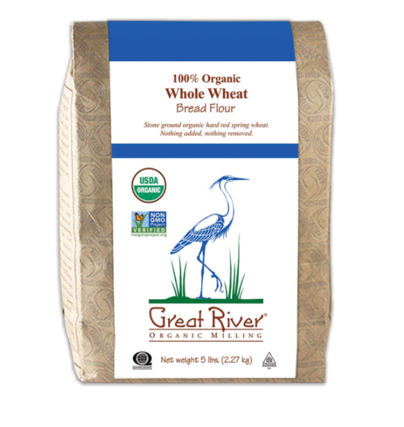 GREAT RIVER ORGANIC MILLING: Organic Whole Wheat Bread Flour, 5 lb