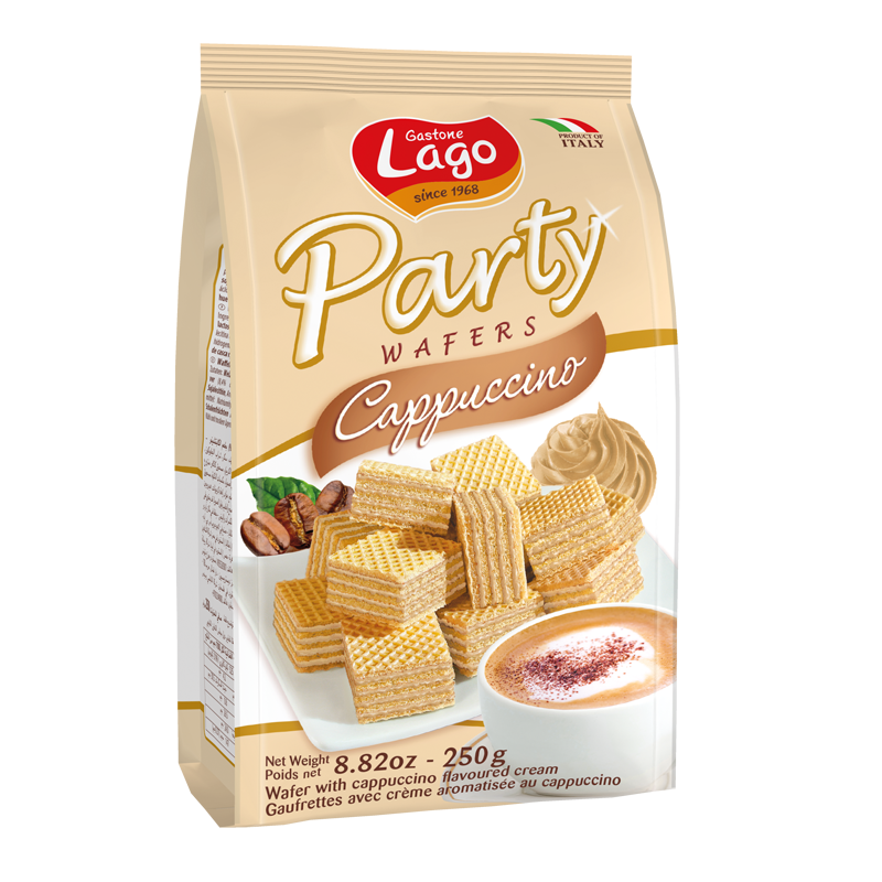 GASTONE LAGO: Cappuccino Wafers Party Bag, 8.82 oz