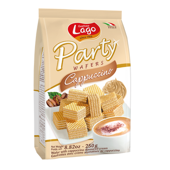 GASTONE LAGO: Cappuccino Wafers Party Bag, 8.82 oz