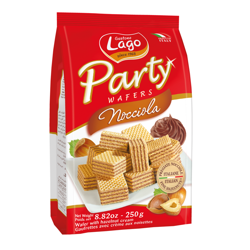 GASTONE LAGO: Hazelnut Wafers Party Bag, 8.82 oz