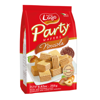 GASTONE LAGO: Hazelnut Wafers Party Bag, 8.82 oz