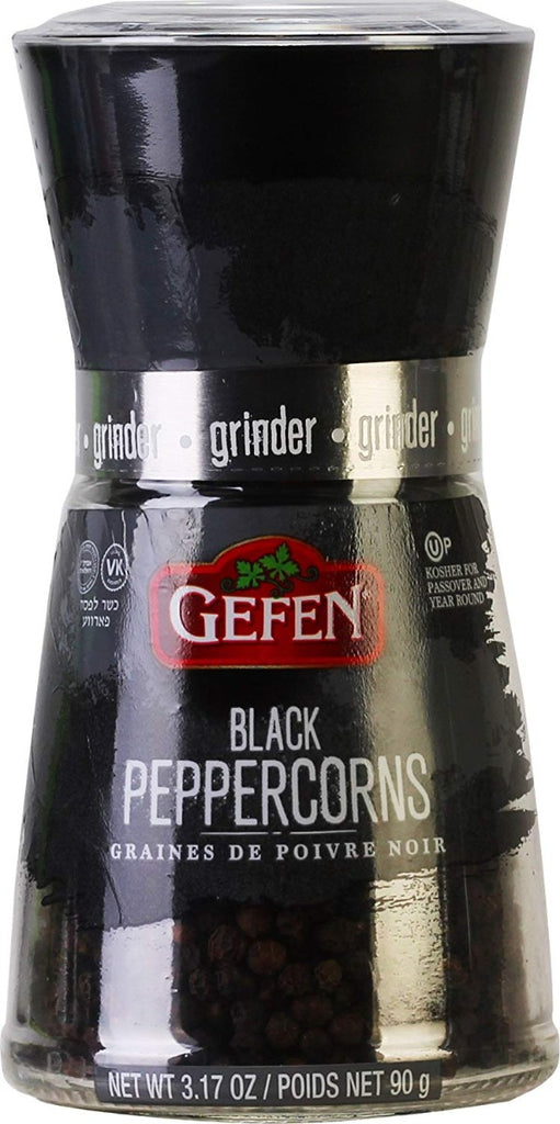 GEFEN: Whole Black Peppercorn Grinder, 3.17 oz