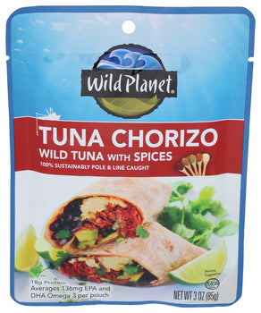 WILD PLANET: Tuna Chorizo, 3 oz