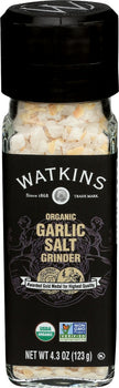 WATKINS: Organic Garlic Salt Grinder, 4.3 oz