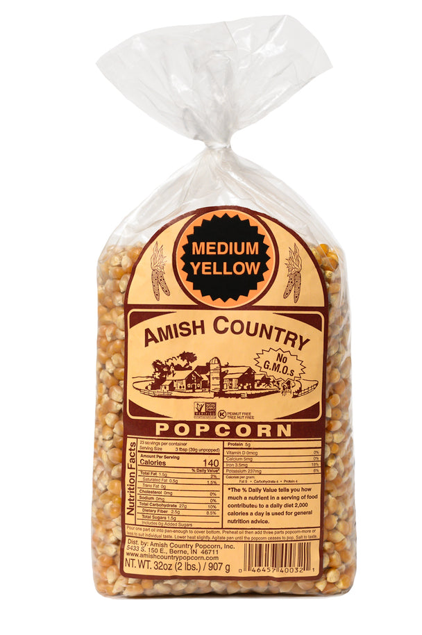 AMISH COUNTRY: Medium Yellow Popcorn Bag, 32 oz