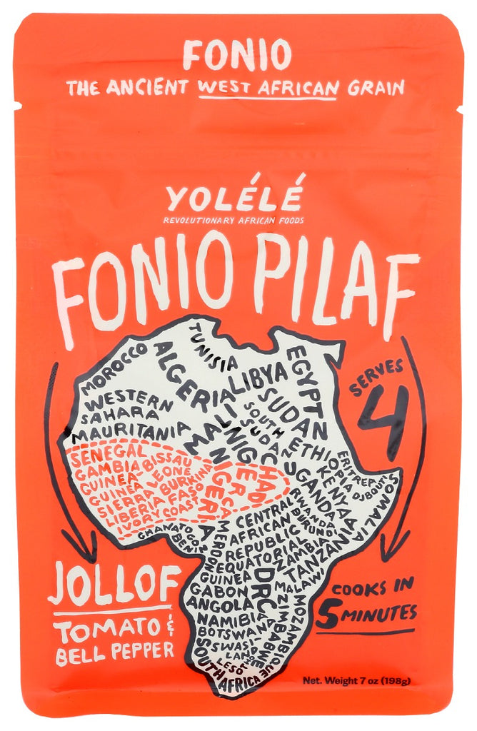 YOLELE: Jollof Fonio Pilaf Tomato Bell Pepper , 7 oz